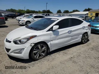 2014 Hyundai Elantra SE with VIN 5NPDH4AE9EH497412, listed as a Copart auction lot 63143335 with 104,132 mi miles and Salvage title. Bid and sale history available at DreamBid. Image 1.