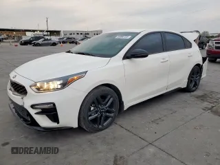 2021 Kia Forte GT-Line with VIN 3KPF34AD6ME285875, listed as a Copart auction lot 53080725 with 37,005 mi miles and Salvage Title. Bid and sale history available at carsss.com. Image 1.