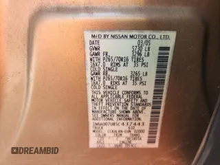 2005 Nissan Frontier LE with VIN 1N6AD07U85C437443, listed as a Copart auction lot 63323025 with 229,871 mi miles and Non repairable. Bid and sale history available at DreamBid. Image 12.