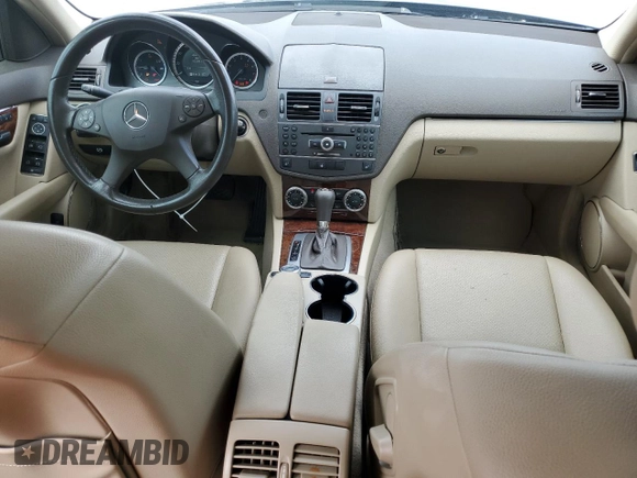 2011 Mercedes-Benz C 300 Sport with VIN WDDGF8BB7BR158950, listed as a Copart auction lot 58718405 with 123,383 mi miles and Salvage title. Bid and sale history available at DreamBid. Image 8.