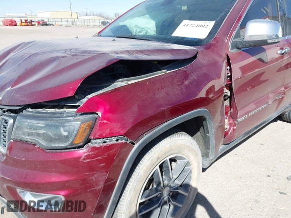 2017 Jeep Grand Cherokee Limited with VIN 1C4RJEBG3HC920436, listed as a IAAI auction lot 41724002 with 77,716 mi miles. Bid and sale history available at carsss.com. Image 18.