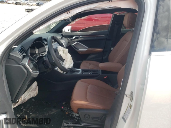 2021 Audi Q3 Premium with VIN WA1AUCF3XM1145682, listed as a Copart auction lot 37556793 with 20,217 mi miles. Bid and sale history available at carsss.com. Image 7.