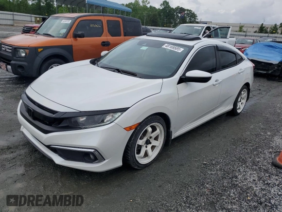 2020 Honda Civic Sedan EX with VIN 19XFC1F30LE010788, listed as a Copart auction lot 48169585 with 78,030 mi miles and Salvage Title. Bid and sale history available at carsss.com. Image 1.