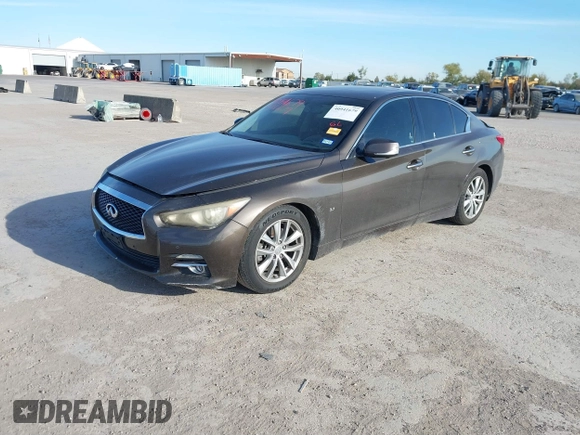 2014 Infiniti Q50 with VIN JN1BV7AP8EM683390, listed as a IAAI auction lot 40941679 with 154,408 mi miles. Bid and sale history available at carsss.com. Image 18.