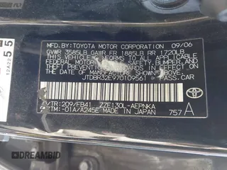 2007 Toyota Corolla CE with VIN JTDBR32E970109561, listed as a IAAI auction lot 41992222 with 199,407 mi miles. Bid and sale history available at carsss.com. Image 9.