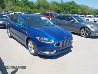 2018 Ford Fusion SE with VIN 3FA6P0HD4JR104172, listed as a IAAI auction lot 41997155 with 154,557 mi miles. Bid and sale history available at carsss.com. Image 1.