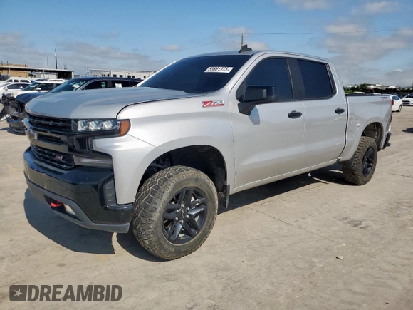 2021 Chevrolet Silverado 1500 LT Trail Boss with VIN 3GCPYFED1MG247406, listed as a Copart auction lot 55861975 with 41,423 mi miles and Salvage Title. Bid and sale history available at DreamBid. Image 1.