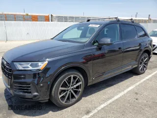 2021 Audi Q7 Premium Plus with VIN WA1LXAF70MD013214, listed as a Copart auction lot 59407865 with 48,834 mi miles and Salvage title. Bid and sale history available at DreamBid. Image 1.
