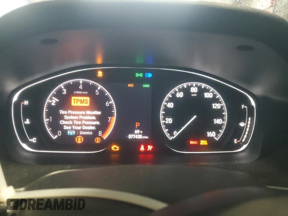 2020 Honda Accord Sport with VIN 1HGCV2F39LA009405, listed as a Copart auction lot 58902715 with 77,430 mi miles and Salvage title. Bid and sale history available at DreamBid. Image 9.