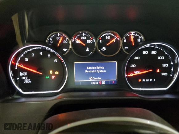 2020 Chevrolet Silverado 1500 LTZ with VIN 3GCUYGED4LG331937, listed as a Copart auction lot 45133695 with 38,065 mi miles and Salvage Title. Bid and sale history available at DreamBid. Image 9.