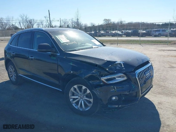 2016 Audi Q5 Premium with VIN WA1C2AFP0GA049683, listed as a IAAI auction lot 41802046 with 107,142 mi miles. Bid and sale history available at carsss.com. Image 1.