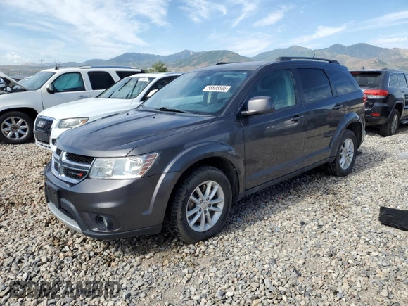 2015 Dodge Journey SXT with VIN 3C4PDDBG2FT684520, listed as a Copart auction lot 58835535 with 101,763 mi miles and Salvage title. Bid and sale history available at DreamBid. Image 1.