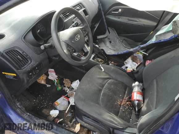 2012 Kia Rio LX with VIN KNADM4A30C6076872, listed as a Copart auction lot 47853135 with 0 mi miles and Salvage Title. Bid and sale history available at carsss.com. Image 7.