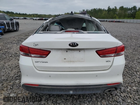 2016 Kia Optima EX with VIN 5XXGU4L39GG091553, listed as a Copart auction lot 56754325 with Not provided miles and Salvage title. Bid and sale history available at DreamBid. Image 6.