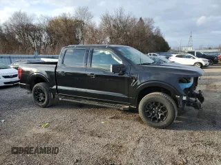2024 Ford F-150 XLT with VIN 1FTEW3LP8RKD69396, listed as a Copart auction lot 82775784 with 831 mi miles and Salvage Title. Bid and sale history available at carsss.com. Image 4.