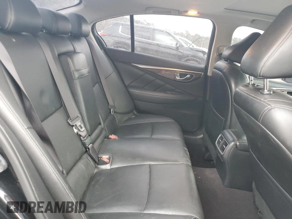 2014 Infiniti Q50 Sport with VIN JN1BV7ARXEM690245, listed as a Copart auction lot 47778955 with 143,477 mi miles and Salvage Title. Bid and sale history available at DreamBid. Image 10.