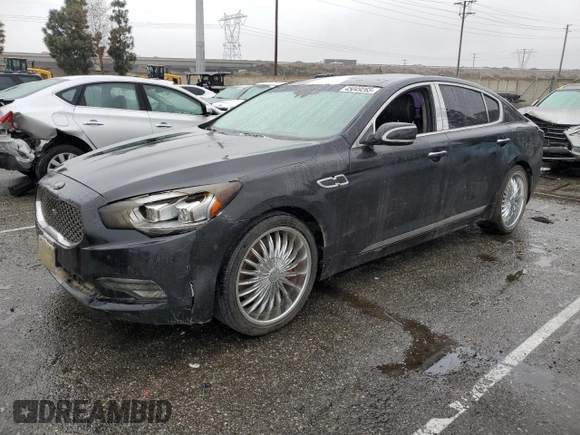 2015 Kia K900 Luxury z VIN KNALW4D41F6022818, wystawiony jako Copart lot #45049265 z przebiegiem Nie podano mil oraz Czysty tytuł • Clean title. Historia ofert i sprzedaży dostępna na DreamBid. Obrazek 1.