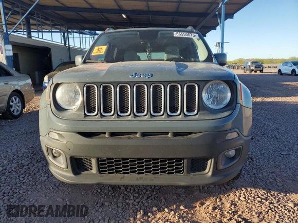 2017 Jeep Renegade Latitude z VIN ZACCJBBB6HPF05681, wystawiony jako Copart lot #56550575 z przebiegiem 142 647 mil mil oraz Szkoda całkowita • Salvage title. Historia ofert i sprzedaży dostępna na DreamBid. Obrazek 5.