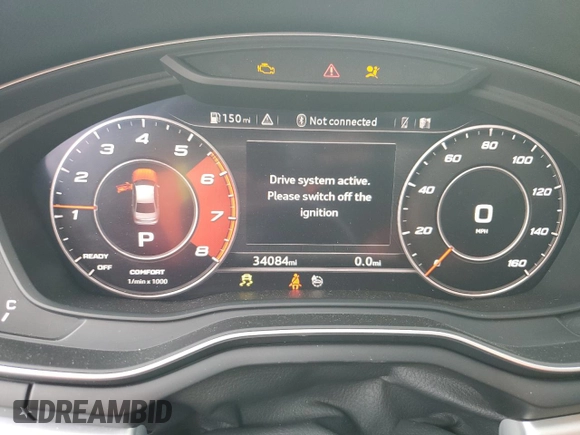 2019 Audi S4 Premium Plus with VIN WAUB4AF49KA001977, listed as a Copart auction lot 71364384 with 34,084 mi miles and Salvage Title. Bid and sale history available at carsss.com. Image 9.