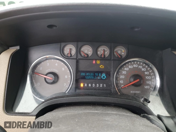 2010 Ford F-150 XL with VIN 1FTFX1CV3AFD17207, listed as a Copart auction lot 44138395 with 122,570 mi miles and Salvage Title. Bid and sale history available at carsss.com. Image 9.