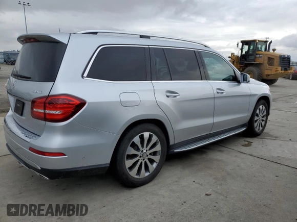 2017 Mercedes-Benz GLS with VIN 4JGDF6EEXHA791789, listed as a Copart auction lot 36477163 with 117,161 mi miles. Bid and sale history available at carsss.com. Image 3.