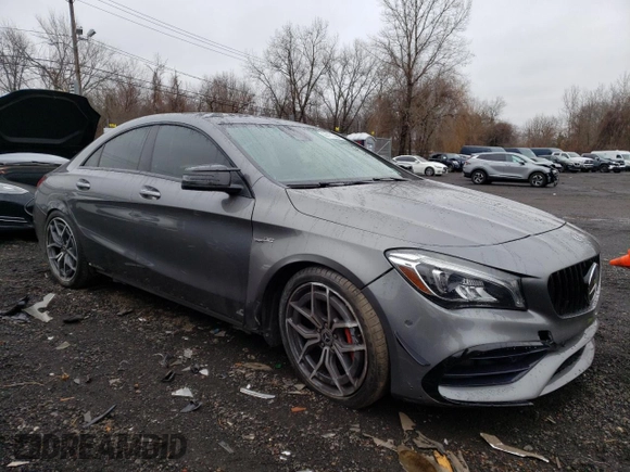 2018 Mercedes-Benz CLA with VIN WDDSJ5CB7JN609659, listed as a Copart auction lot 83111304 with 43,567 mi miles and Salvage Title. Bid and sale history available at carsss.com. Image 4.