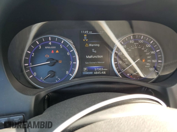 2017 Infiniti Q60 Premium with VIN JN1CV7EK0HM110815, listed as a Copart auction lot 42618875 with 57,303 mi miles and Salvage title. Bid and sale history available at DreamBid. Image 9.