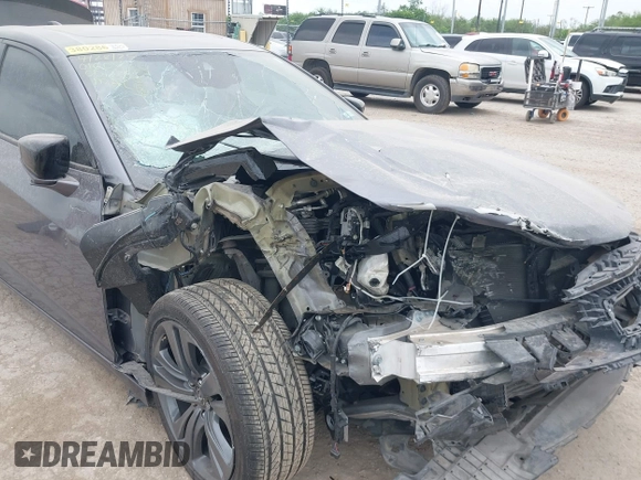 2021 Acura TLX w/A-Spec Package with VIN 19UUB5F53MA001253, listed as a IAAI auction lot 42176656 with 21,698 mi miles. Bid and sale history available at carsss.com. Image 6.