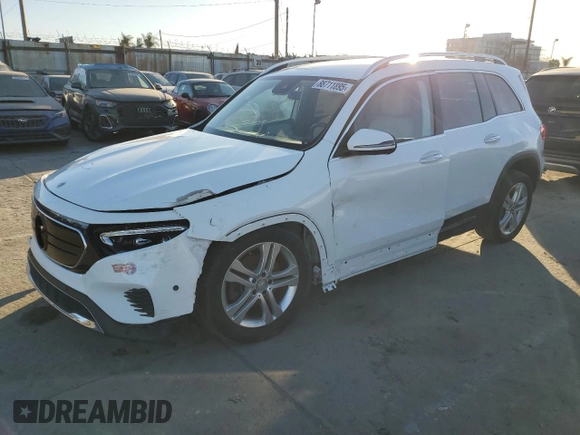 2023 Mercedes-Benz EQB 250+ z VIN W1N9M0CB9PN051060, wystawiony jako Copart lot #88711895 z przebiegiem 19 154 mil mil oraz Szkoda całkowita • Salvage title. Historia ofert i sprzedaży dostępna na DreamBid. Obrazek 1.