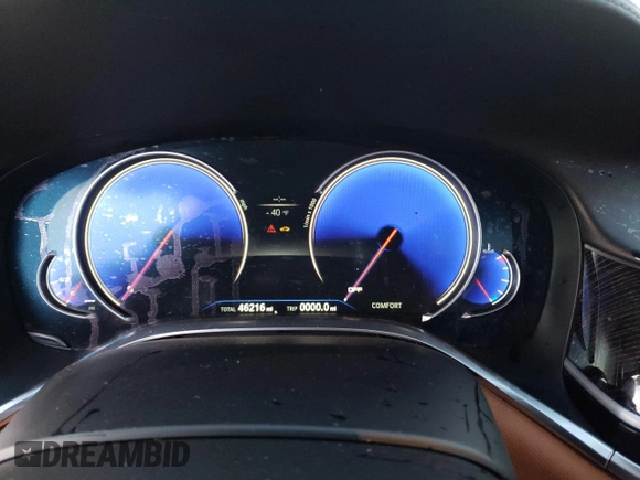 2018 BMW 7 Series 740i xDrive with VIN WBA7E4C57JGV23729, listed as a Copart auction lot 69546442 with 46,216 mi miles. Bid and sale history available at carsss.com. Image 9.