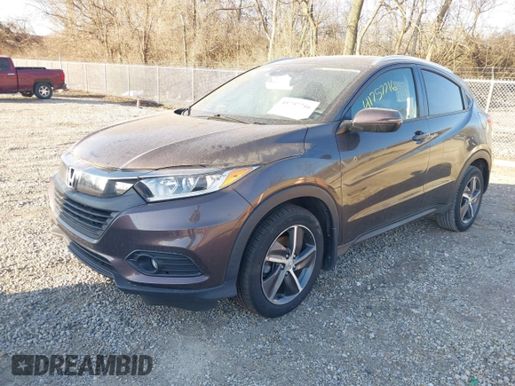 2021 Honda HR-V EX with VIN 3CZRU6H54MM748522, listed as a IAAI auction lot 41757716 with 47,143 mi miles. Bid and sale history available at carsss.com. Image 2.