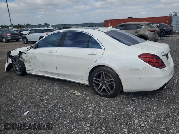 2018 Mercedes-Benz S 560 with VIN WDDUG8DB9JA369366, listed as a Copart auction lot 42800795 with 90,767 mi miles and Clean Title. Bid and sale history available at carsss.com. Image 2.
