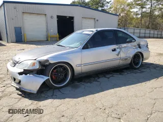 2000 Honda Civic EX with VIN 1HGEJ8244YL100664, listed as a Copart auction lot 50177735 with 211,236 mi miles and Salvage Title. Bid and sale history available at carsss.com. Image 1.