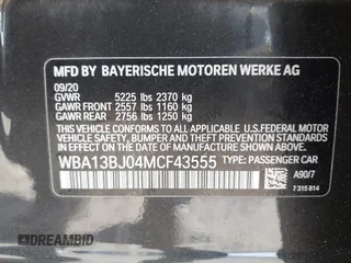 2021 BMW 5 Series 530i xDrive с VIN WBA13BJ04MCF43555, выставлен на аукционе IAAI как лот 42169253 с пробегом 43 501 миль миль и . История ставок и продаж доступна на DreamBid. Изображение 9.