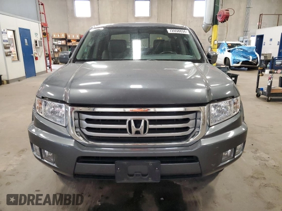 2013 Honda Ridgeline RTL with VIN 5FPYK1F50DB014050, listed as a Copart auction lot 72058834 with 54,053 mi miles and Salvage Title. Bid and sale history available at carsss.com. Image 5.
