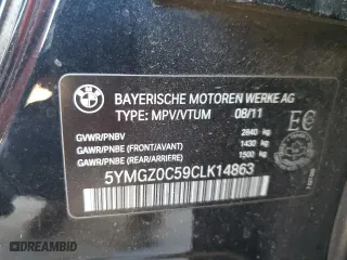 2012 BMW X6 M with VIN 5YMGZ0C59CLK14863, listed as a Copart auction lot 87869855 with 0 mi miles and Salvage Title. Bid and sale history available at carsss.com. Image 13.