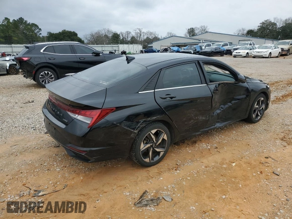 2021 Hyundai Elantra Limited with VIN KMHLP4AGXMU152289, listed as a Copart auction lot 46085895 with 96,977 mi miles and Salvage Title. Bid and sale history available at DreamBid. Image 3.