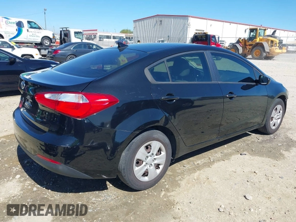 2014 Kia Forte LX with VIN KNAFK4A67E5245996, listed as a IAAI auction lot 41817051 with 133,377 mi miles. Bid and sale history available at carsss.com. Image 4.