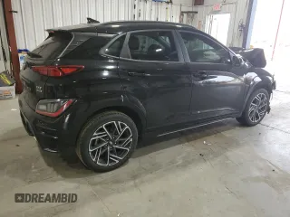 2022 Hyundai Kona N Line with VIN KM8K3CA35NU753190, listed as a Copart auction lot 62515424 with 51,110 mi miles and Salvage title. Bid and sale history available at DreamBid. Image 3.