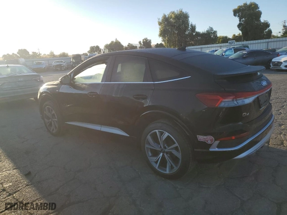 2024 Audi Q4 e-tron Sportback Premium Plus with VIN WA132BFZ6RP018185, listed as a Copart auction lot 73425194 with 2,182 mi miles and Salvage Title. Bid and sale history available at carsss.com. Image 2.