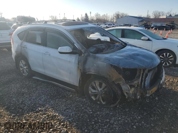 2012 Honda CR-V EX-L with VIN 5J6RM4H70CL034649, listed as a Copart auction lot 49662335 with Not Provided miles and Salvage Title. Bid and sale history available at carsss.com. Image 4.