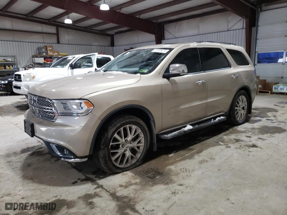 2015 Dodge Durango Citadel with VIN 1C4RDJEG7FC870102, listed as a Copart auction lot 87035474 with 97,586 mi miles and Salvage Title. Bid and sale history available at carsss.com. Image 1.