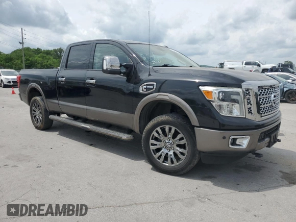 2016 Nissan Titan Platinum Reserve z VIN 1N6BA1F26GN506432, wystawiony jako Copart lot #55596075 z przebiegiem 153 972 mil mil oraz Czysty tytuł • Clean title. Historia ofert i sprzedaży dostępna na DreamBid. Obrazek 4.