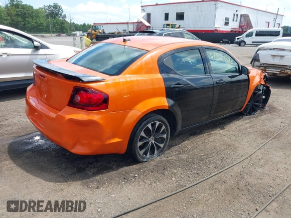 2014 Dodge Avenger SXT with VIN 1C3CDZCB7EN237635, listed as a IAAI auction lot 42521196 with 126,879 mi miles and . Bid and sale history available at DreamBid. Image 4.