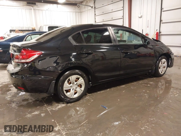 2015 Honda Civic Sedan LX with VIN 19XFB2E52FE025406, listed as a IAAI auction lot 41827527 with 186,485 mi miles. Bid and sale history available at carsss.com. Image 4.