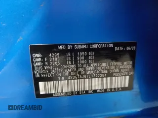2020 Subaru Impreza Special Sports with VIN 4S3GTAJ67L1722384, listed as a Copart auction lot 82853834 with 82,206 mi miles and Salvage title. Bid and sale history available at DreamBid. Image 14.