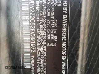 2015 BMW i8 z VIN WBY2Z2C52FV391972, wystawiony jako Copart lot #75019414 z przebiegiem 65 489 mil mil oraz Szkoda całkowita • Salvage title. Historia ofert i sprzedaży dostępna na DreamBid. Obrazek 13.