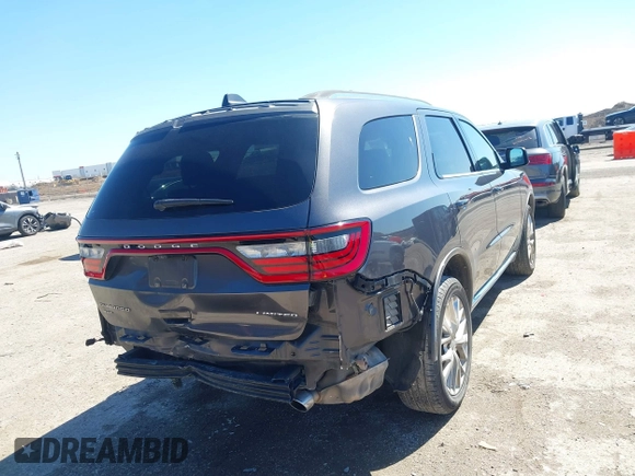2016 Dodge Durango Limited with VIN 1C4RDJDG9GC433365, listed as a IAAI auction lot 41751149 with 199,547 mi miles and . Bid and sale history available at DreamBid. Image 4.