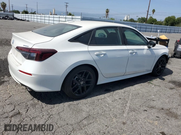 2025 Honda Civic Sport with VIN 2HGFE2F5XSH513833, listed as a Copart auction lot 57674385 with 7 mi miles and Salvage title. Bid and sale history available at DreamBid. Image 3.