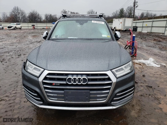 2018 Audi SQ5 Premium Plus with VIN WA1A4AFY3J2103554, listed as a Copart auction lot 37783033 with 0 miles and Salvage Title. Bid and sale history available at carsss.com. Image 5.